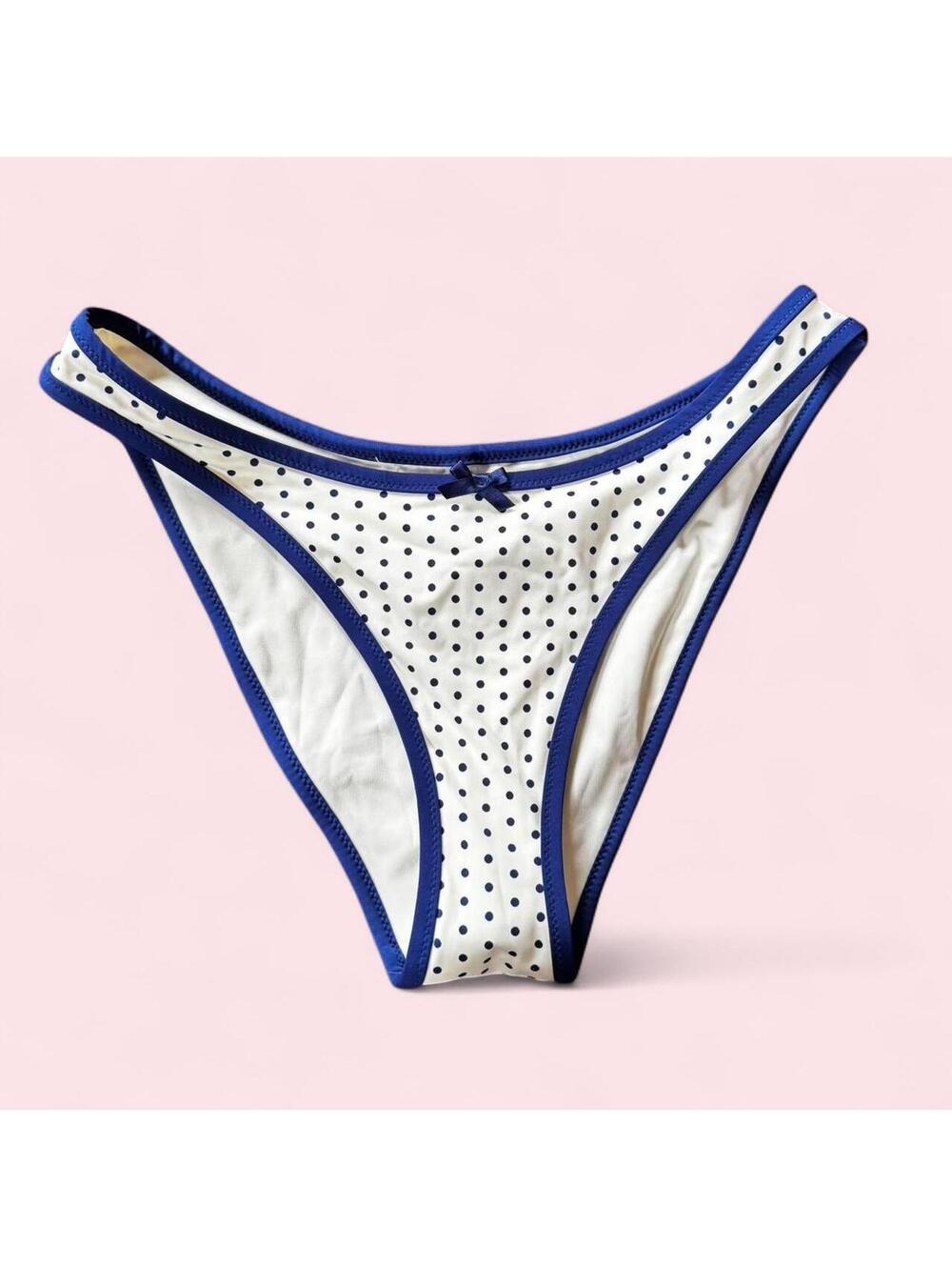 PINK by Frankie’s bikinis polka dot bikini bottoms